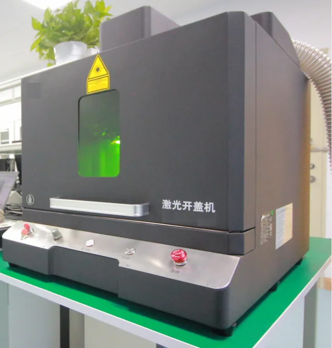 Laser decapsulation equipment photograph published by ICLAB